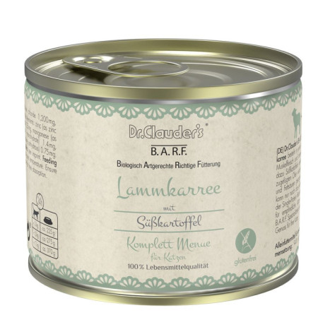 Dr. Clauder Lata B.A.R.F. Costillar de Cordero para gatos