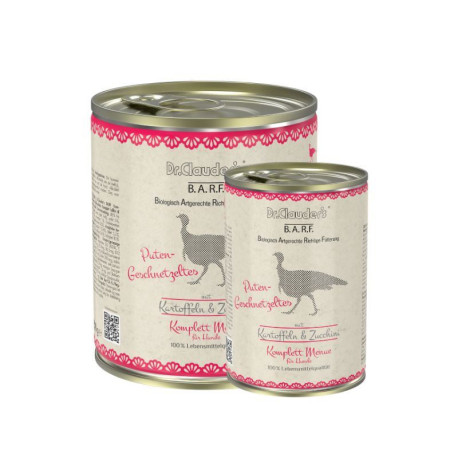 Dr. Clauder Lata B.A.R.F. Rebanadas de Pavo para perros