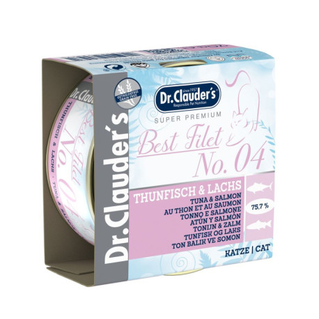 Dr. Clauder Lata Cat Filetes de atún y salmón para gatos