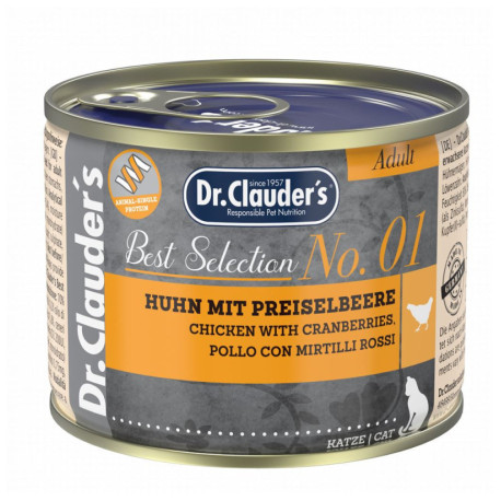Dr. Clauder Lata Cat Pollo con Arándanos para gatos