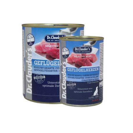 Dr. Clauder Lata Prebiotic corazones de pollo para perros