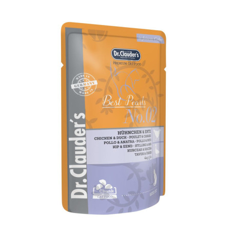 Dr. Clauder Sobre Best Pearls en gelatina Pollo y pato para gatos