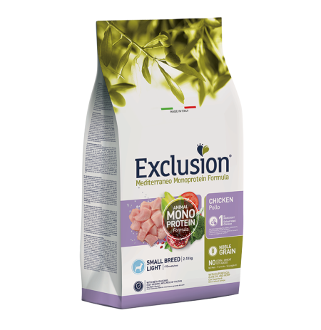 Exclusion adult Light Chicken Small monoprotein para perros mini