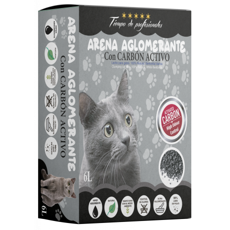 Arena aglomerante carbón activo tiempo profesionales