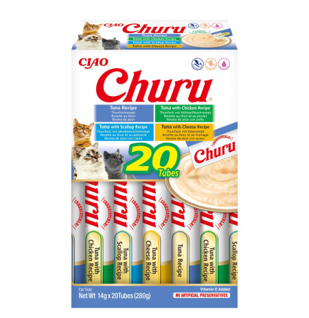 Churu variedades de Atún en caja para gatos Caja 20 x 14g