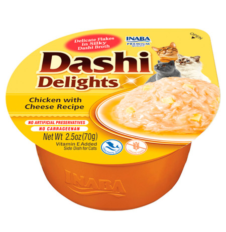 Tarrina Churu Dashi Delights Pollo y Queso para gatos