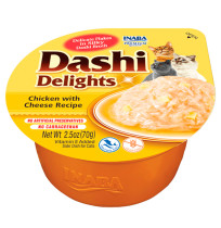 Tarrina Churu Dashi Delights Pollo y Queso para gatos