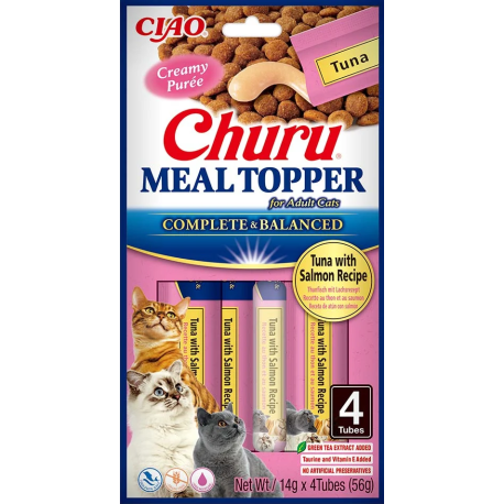 Churu Meal Topper Atún y Salmón aderezo para gatos