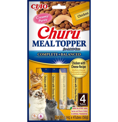 Churu Meal Topper Pollo con Queso aderezo para gatos
