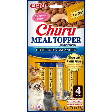 Churu Meal Topper Pollo con Queso aderezo para gatos