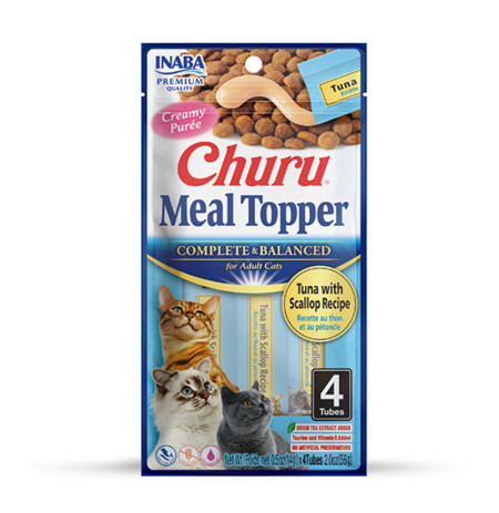 Churu Meal Topper Atún con Vieira aderezo para gatos