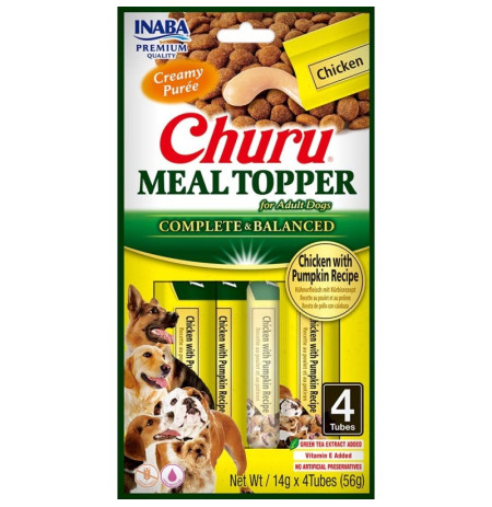 Churu Meal Topper Pollo y Calabaza aderezo para perros