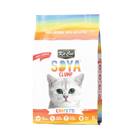 Kit Cat Arena Soja BIO Confetti SoyaClump para gatos