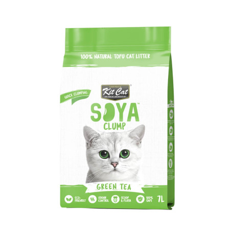 Kit Cat Arena Soja BIO Té Verde SoyaClump para gatos