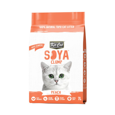 Kit Cat Arena Soja BIO Melocotón SoyaClump para gatos