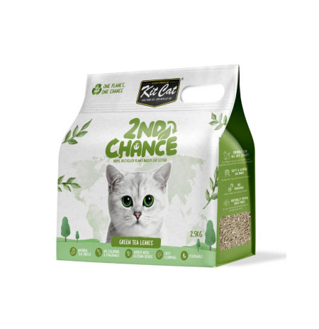 Kit Cat Arena 2nd Hojas de Té Verde, Guisante y Yuca para gatos
