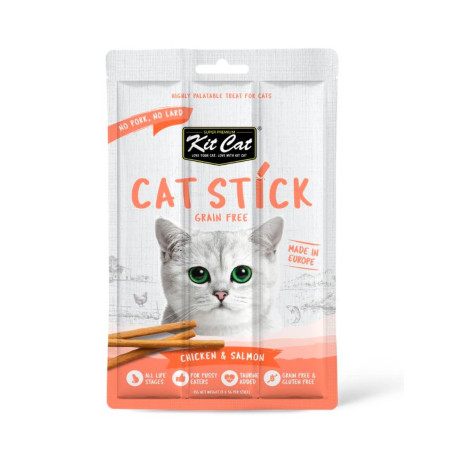 Kit Cat Stick Pollo,Salmón y Calabaza snack para gatos
