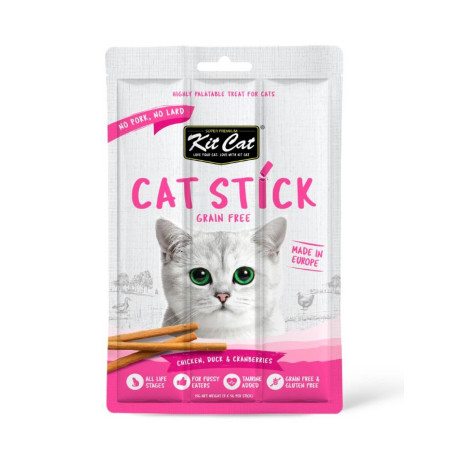 Kit Cat Stick Pollo con Pato y Arándanos snack para gatos