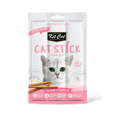 Kit Cat Stick Salmón con Mariscos snack para gatos