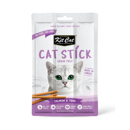 Kit Cat Stick Salmón con Atún de Aleta Amarilla snack para gatos