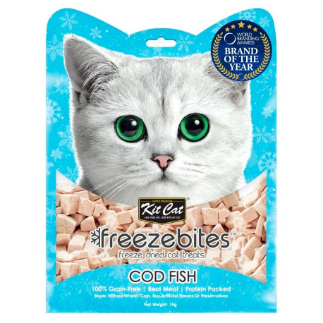 Kit Cat Stick FreezeBites Bacalao Natural Liofilizado snack para gatos