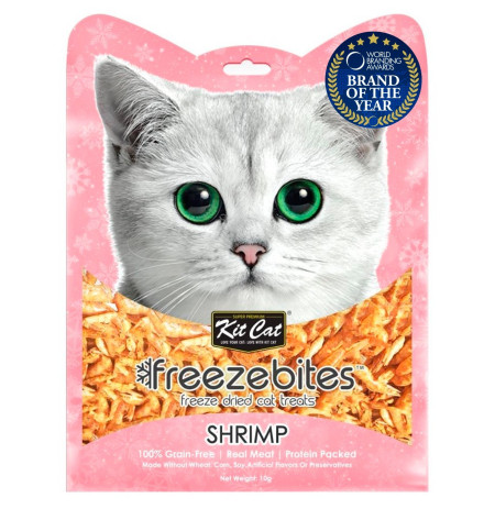 Kit Cat Stick FreezeBites Camarones Naturales Liofilizados snack para gatos