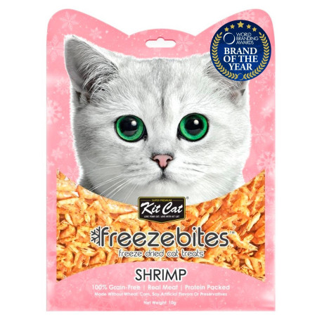 Kit Cat Stick FreezeBites Camarones Naturales Liofilizados snack para gatos