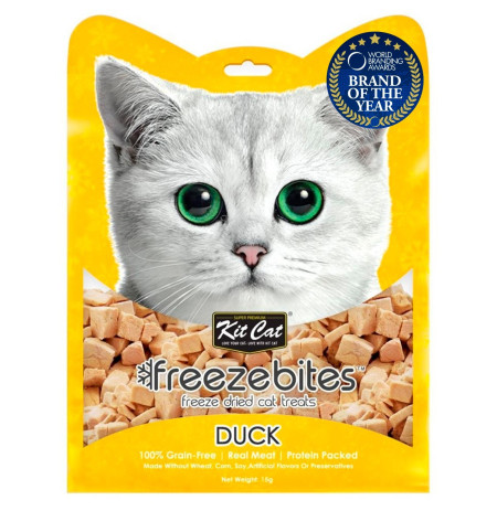 Kit Cat Stick FreezeBites Pato Natural Liofilizado snack para gatos