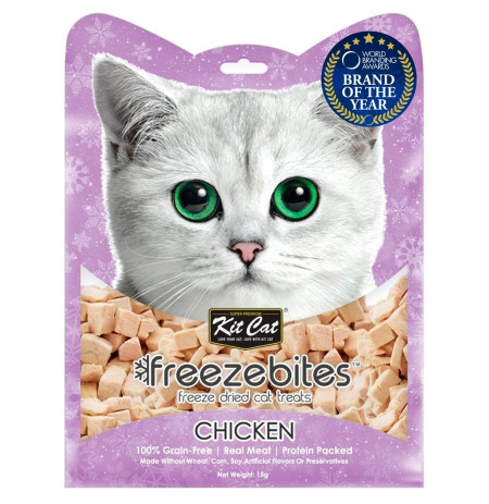 Kit Cat Stick FreezeBites Pollo Natural Liofilizado snack para gatos