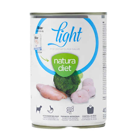 Natura diet lata light para perros