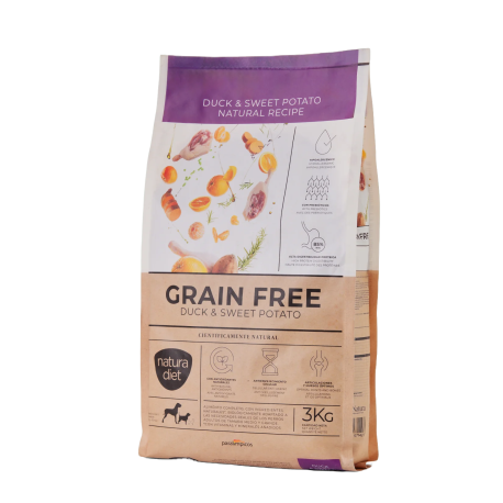 Natura Diet Grain Free Duck & Sweet Potato (Pato y Batatas) en saco de 3Kg