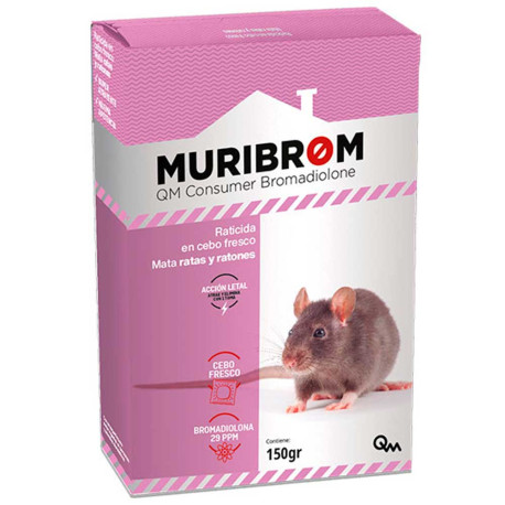 Muribrom Raticida Cebo Fresco contra ratas y ratones (Bolsas Individuales)