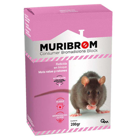 Muribrom Raticida Cebo contra ratas y ratones (Ambientes húmedos)