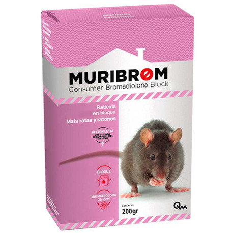 Muribrom Raticida Cebo contra ratas y ratones (Ambientes húmedos)