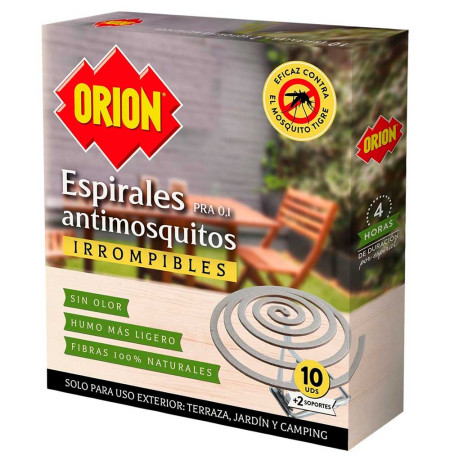 Orion Espirales Anti Mosquitos 10 Unidades + 2 Soportes
