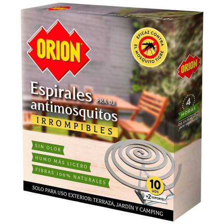 Orion Espirales Anti Mosquitos 10 Unidades + 2 Soportes