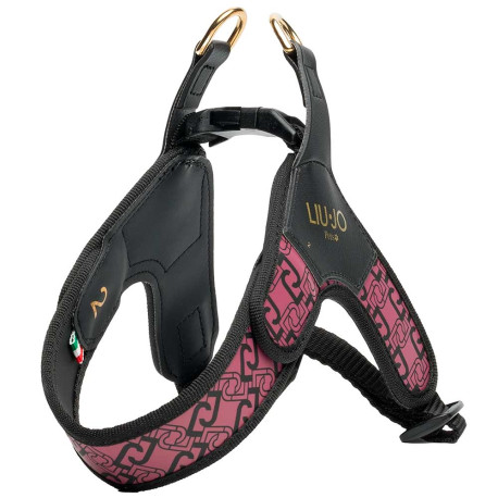 Liu·Jo Arnés Big monogram color Rosa/Animalier para perros grandes