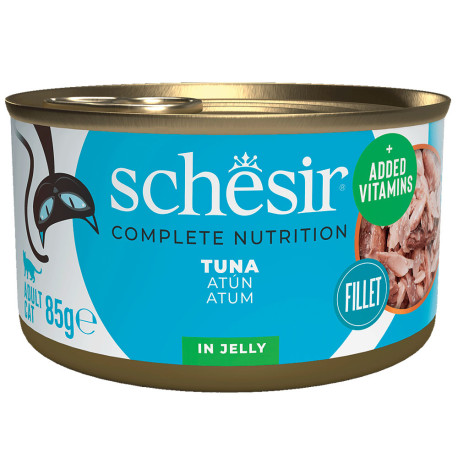 Nuevo diseño Schesir latas atún en gelatina para gatos en lata de 70g