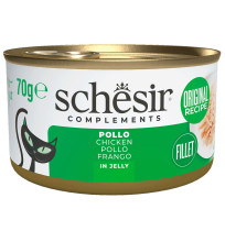Schesir Latas Filetes de Pollo en gelatina para gatos