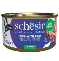 Schesir Latas At&uacute;n con filete de Buey en gelatina para gatos