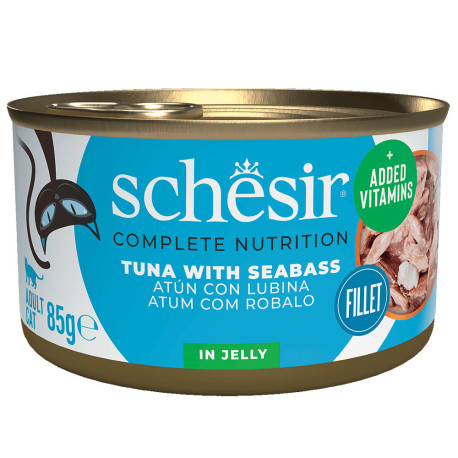 Nuevo diseño Schesir latas atún con lubina para gatos