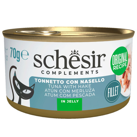 Nuevo diseño Schesir latas atún con merluza para gatos
