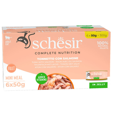 Schesir latas atún con salmón multipack para gatos