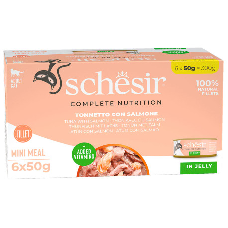 Schesir latas atún con salmón multipack para gatos