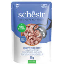 Schesir sobres atún con chanquete para gatos