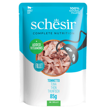 Nuevo diseño Schesir sobres atún para gatos
