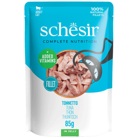 Nuevo diseño Schesir sobres atún para gatos