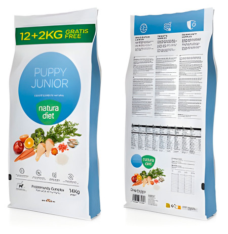 Natura Diet Puppy Junior & Junior 14Kg Promo Jirafa
