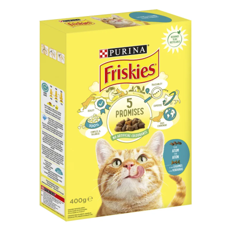 Friskies Adult Atún y Verduras para Gatos en formato caja de 400g