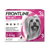 Frontline Tri-Act 3 pipetas para perros de 2 a 5 Kg